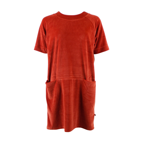 DRESS JILL VELVET CINNABAR