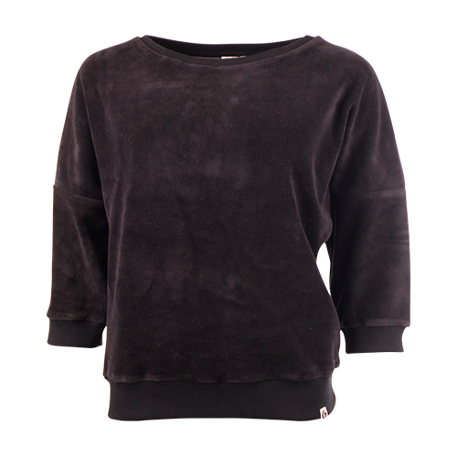 SWEATER SYBILLE VELVET JET BLACK