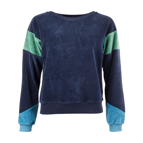 SWEATER ONAYA VELVET DRESS BLUES
