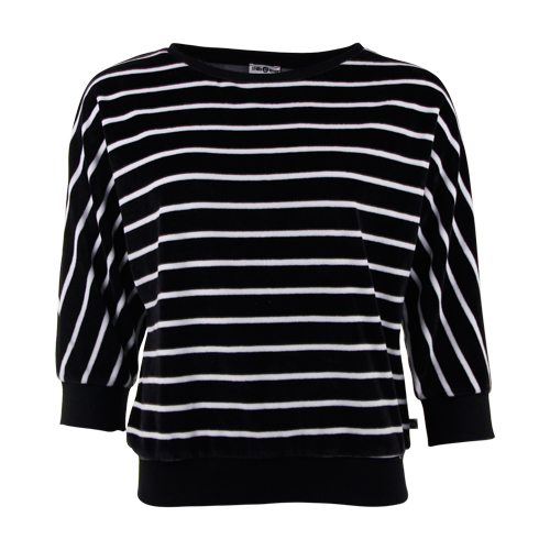 SWEATER SYBIL STRIPES JET BLACK