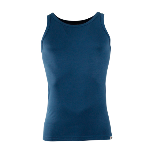 SINGLET MEN BLUE JERSEY BAMBOO