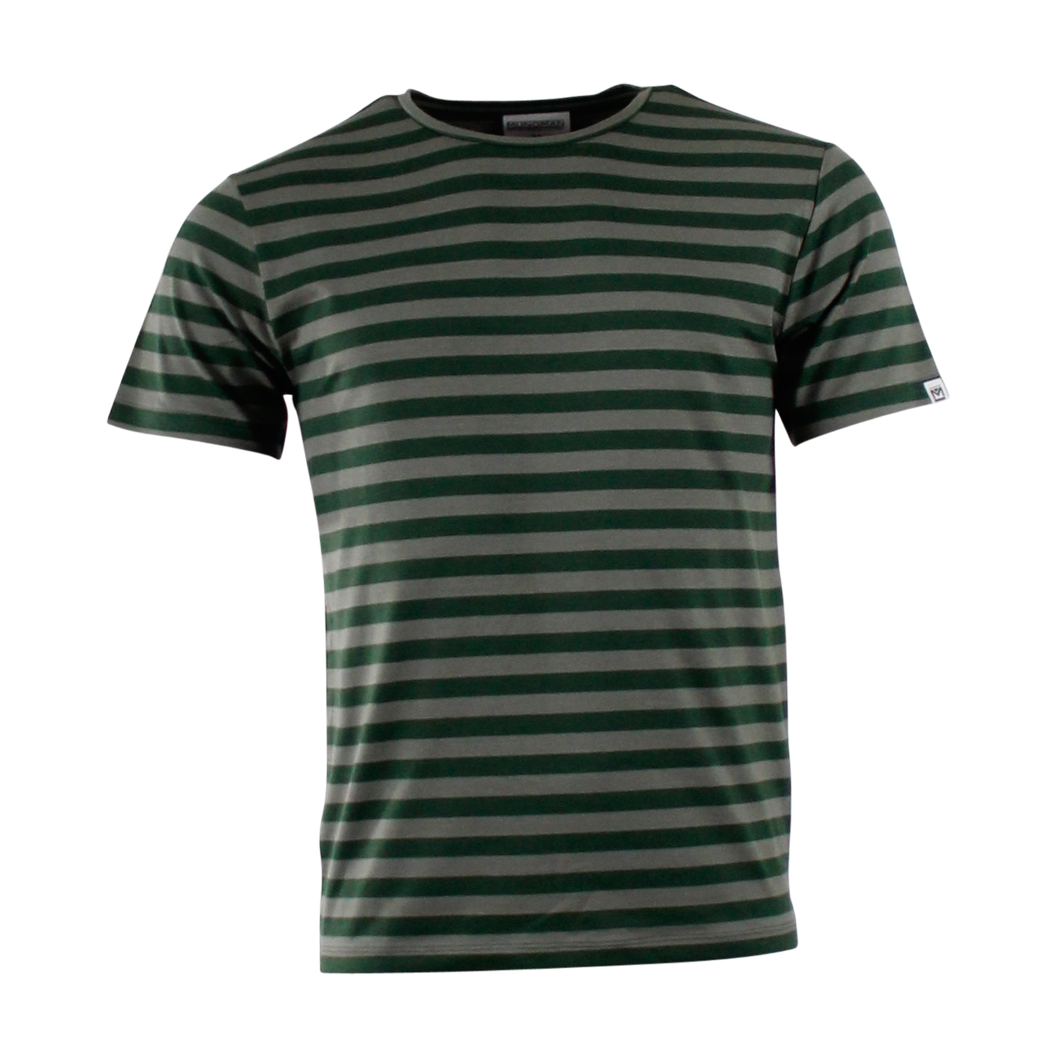 T-SHIRT ARNO STRIPES GREEN BAMBOO