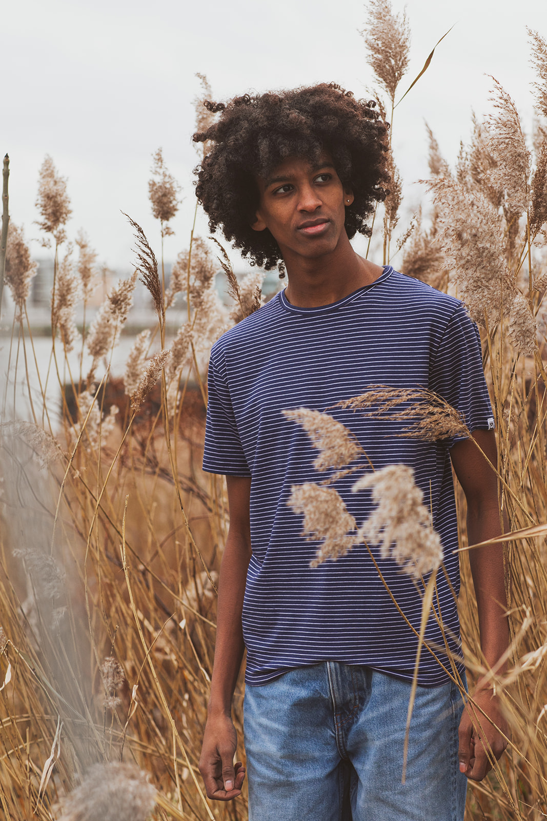 SHIRT ARNO STRIPES MEDIEVAL BLUE