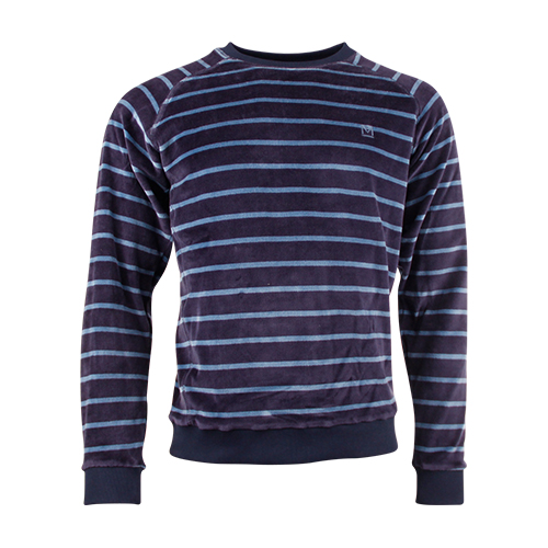SWEATER ILIAS VELVET STRIPES DRESS BLUES-PROVINCIAL BLUE