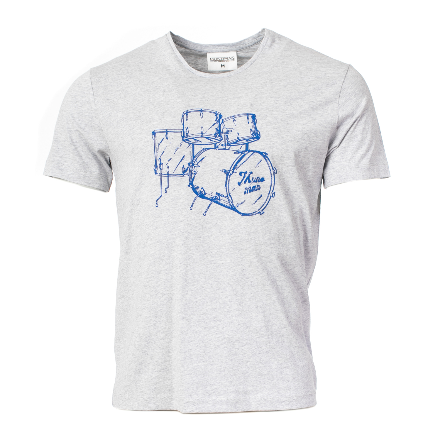 T-SHIRT TITO DRUMMS GREY MELEE/BLUE