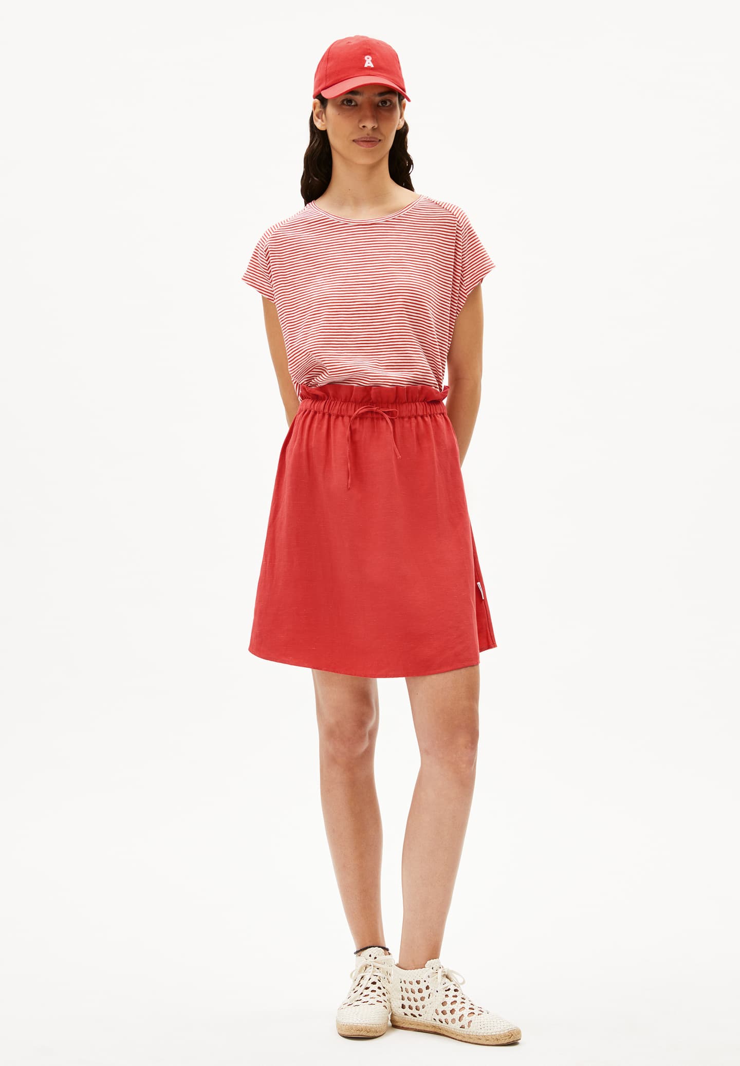ONELIAA LOVELY STRIPES OATMILK-CORAL BLUSH