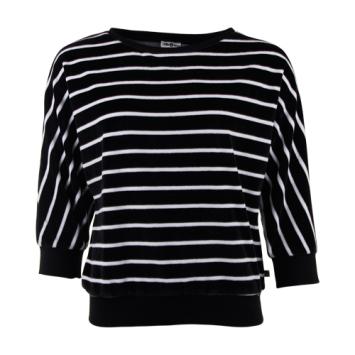 SWEATER SYBIL STRIPES JET BLACK