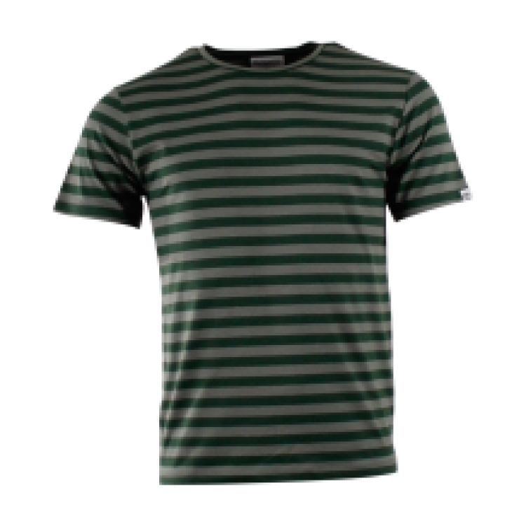 T-SHIRT ARNO STRIPES GREEN BAMBOO