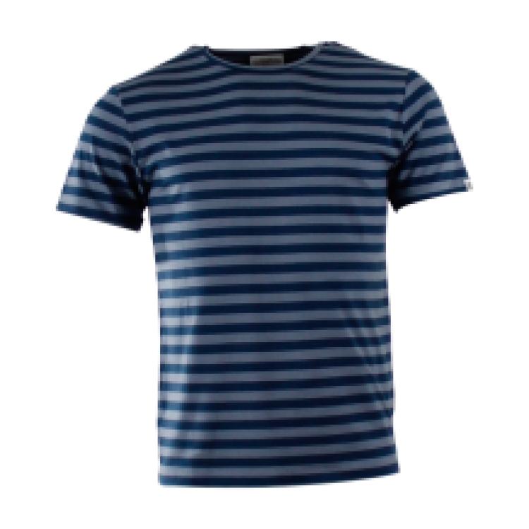 T-SHIRT ARNO STRIPES BLUE BAMBOO