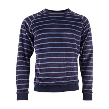 SWEATER ILIAS VELVET STRIPES DRESS BLUES-PROVINCIAL BLUE