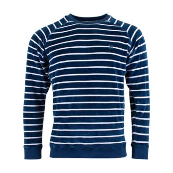 SWEATER ILIAS STRIPES MAJOLICA BLUE VELVET