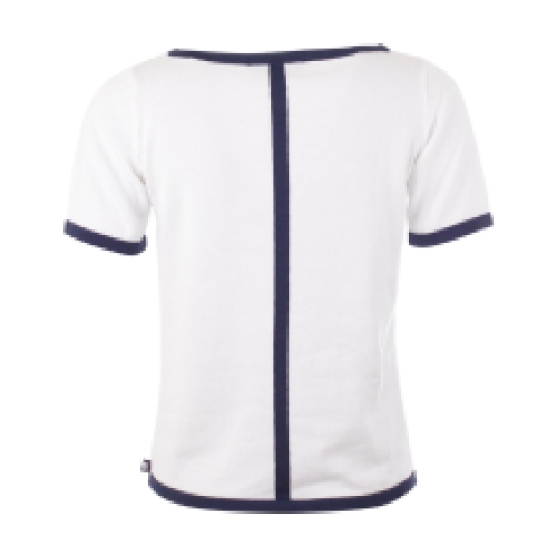 TOP BETH WHITE-NAVY